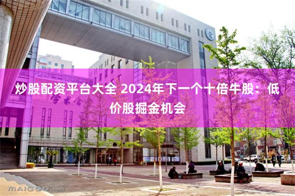 炒股配资平台大全 2024年下一个十倍牛股：低价股掘金机会