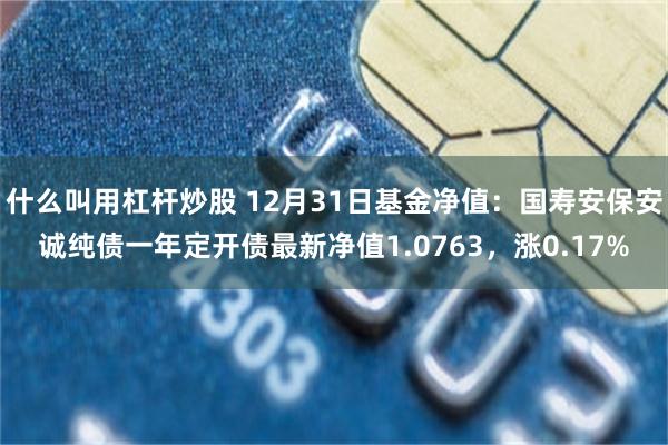 什么叫用杠杆炒股 12月31日基金净值：国寿安保安诚纯债一年定开债最新净值1.0763，涨0.17%